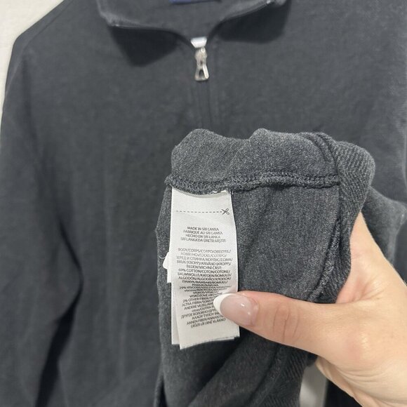 Polo Ralph Lauren Men 1/4 Zip Pullover Sweater Men’s Size Medium Dark Grey - Picture 6 of 6